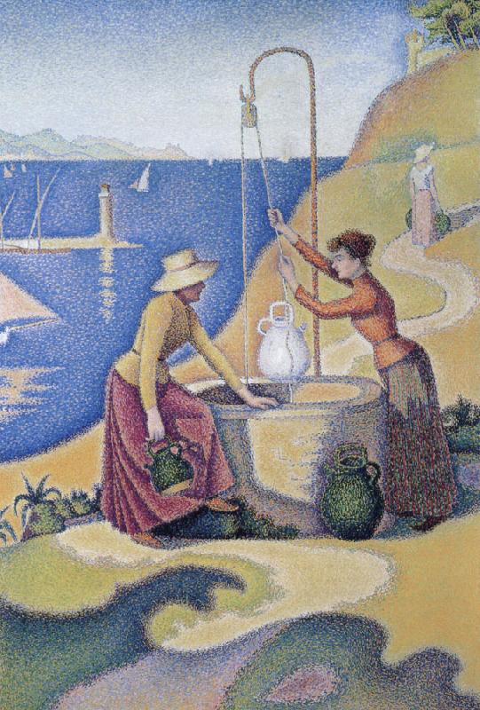 Paul Signac women at the well opus Germany oil painting art